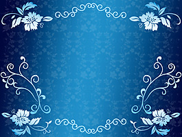 浅蓝色简单蓝色花边图片