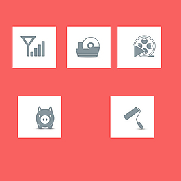 墙体粉刷工具图标