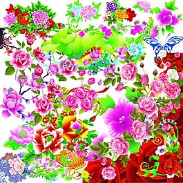 传统花卉背景图片素材