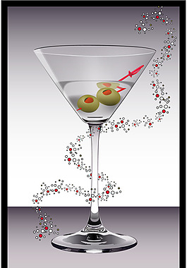 创意酒杯矢量图