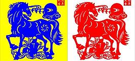 剪纸 马图片