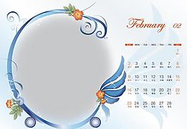 2014年日历2月图片