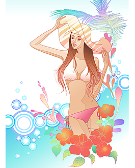 矢量比基尼女孩