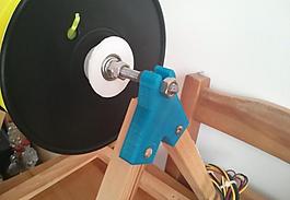 spool support for wooden spool holder