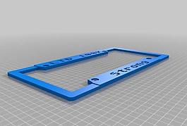 my customized license plate border