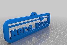 my customized 3d printing text plate
