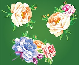 中国传统花卉矢量素材