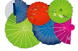 中国传统纸伞矢量素材