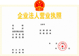 企业法人营业执照（正本）