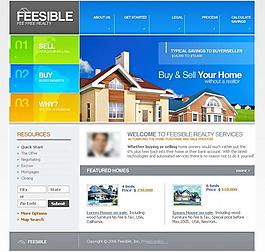 简单欧美大气网页模板图片