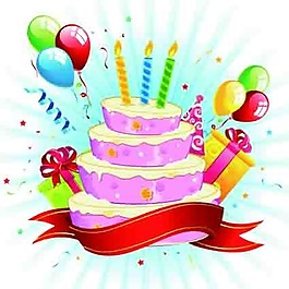 生日蛋糕海报矢量