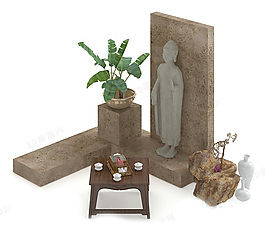 园林小品3d模型