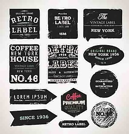 怀旧边框装饰元素矢量素材