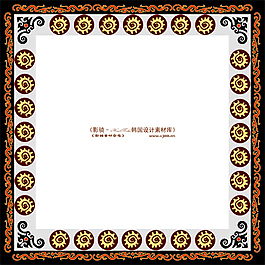 韩国精致花纹边框设计