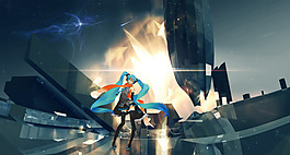 动感背景初音