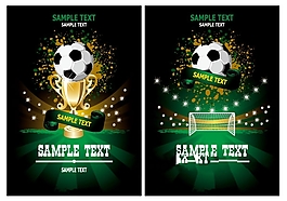 世界杯足球展板矢量