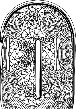衬线字体的矢量插图
