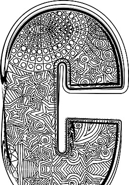 衬线字体的矢量插图