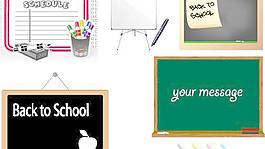 5款黑板白板矢量素材