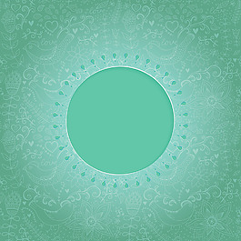 观赏圆形花边帧背景为庆祝活动