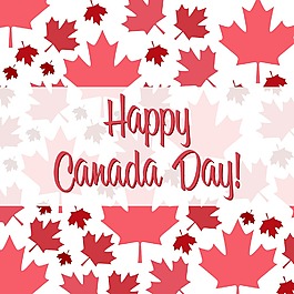 加拿大国庆节快乐卡矢量格式