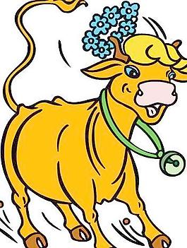 卡通生肖牛矢量图素材038