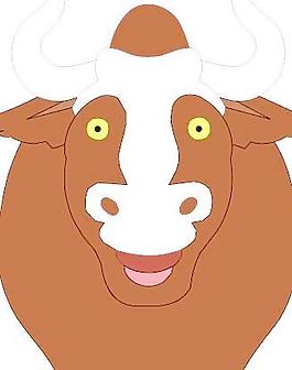 卡通生肖牛矢量图素材026