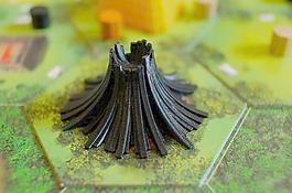 程式化的火山的棋盘游戏，蒂卡尔