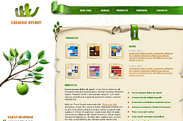 绿色创意设计网页模板