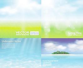 自然景象矢量图下载