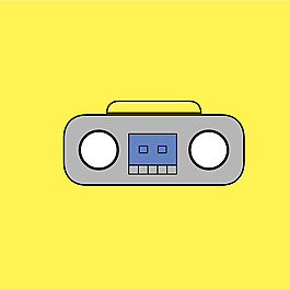 矢量 卡通 生活元素 收音机 童装 免费素材