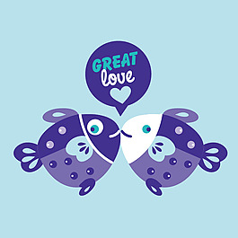 矢量 卡通 动物 海洋生物 鱼 免费素材