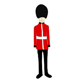 印花矢量图 英国士兵专题 人物 英国士兵 女装 免费素材