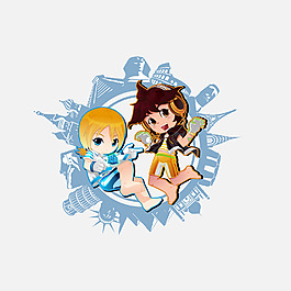 位图 插画 热门动画 海尔兄弟 人物 免费素材