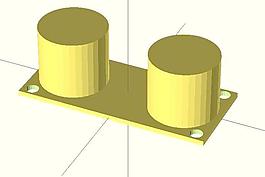 OpenSCAD HC-SR04超声波模块