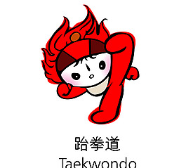 Beijing_2008_Mascot_Taekwondo logo设计欣赏 Beijing_2008_Mascot_Taekwondo运动LOGO下载标志设计欣赏