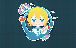 位图 插画 热门动画 海尔兄弟 人物 免费素材