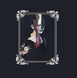 印花矢量图 巴洛克艺术人物专题 人物 女人 植物 免费素材
