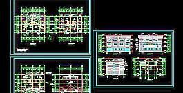 某三层双拼标准型别墅施工设计图纸17x12