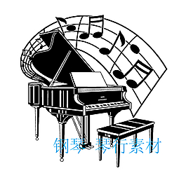 钢琴琴行音乐素材