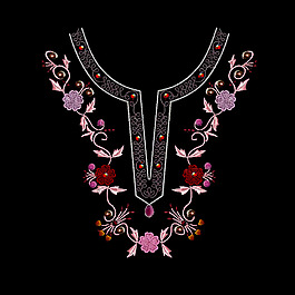 位图 绣花 民俗风 花边领边 免费素材