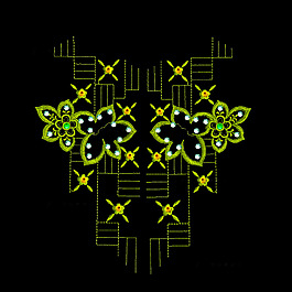 位图 绣花 民俗风 花边领边 免费素材