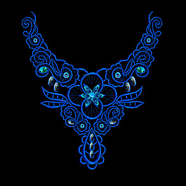 位图 绣花 民俗风 花边领边 免费素材