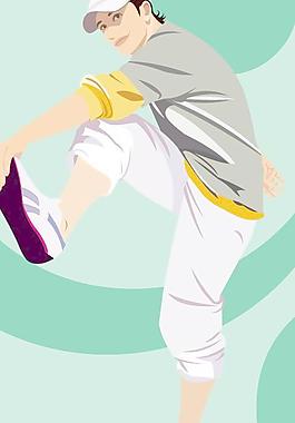 春季时尚男生女生矢量图28