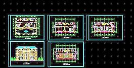 四层带花园及阳台别墅设计施工图23x19