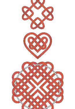 情人节心之心有纤纤结矢量图