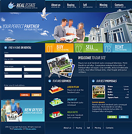 商务蓝网站设计