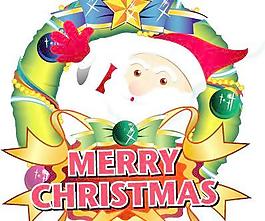 韩国圣诞老人花环矢量图库