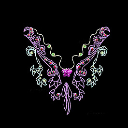 位图 绣花 民俗风 花边领边 免费素材