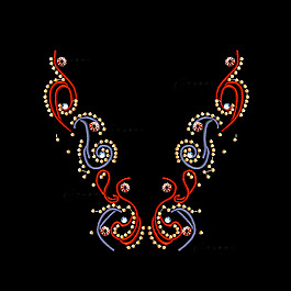 位图 绣花 民俗风 花边领边 免费素材